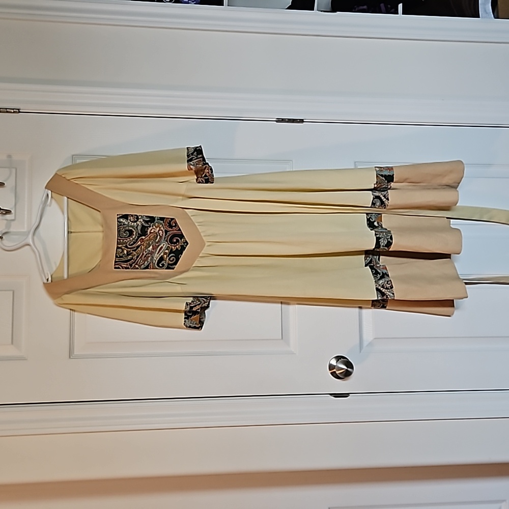 Vintage gold medieval dress